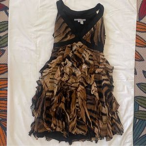 Tiger Print Ruffle Dress